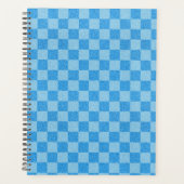 Blue Schachbrett Glitzer Planer (Vorderseite)