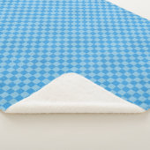 Blue Schachbrett Glitzer Sherpadecke (3/4)