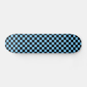 Blue Schachbretts Skateboard (Horizontal)