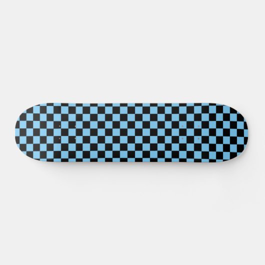Blue Schachbretts Skateboard (Horizontal)