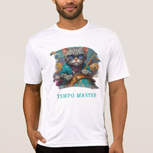 *~* BLUE Schlagzeuger Cool Cat AP91 DRUMMER T-Shirt