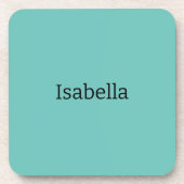 Blue Schlicht Creative Modern Name Minimalistisch Getränkeuntersetzer (Vorderseite)