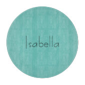 Blue Schlicht Creative Modern Name Minimalistisch Schneidebrett (Vorderseite)