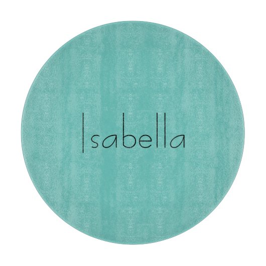 Blue Schlicht Creative Modern Name Minimalistisch Schneidebrett (Vorderseite)