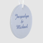 Blue Schlicht Elegante Moderne Kalligraphie Name Ornament (Vorderseite)