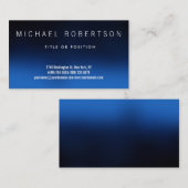 Blue Schlicht Modern Business Card Visitenkarte (Vorne/Hinten)