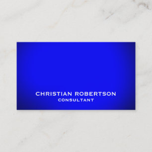 Blue Schlicht Modern Consultant Business Card Visitenkarte