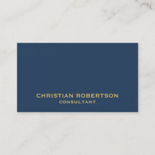Blue Schlicht Modern Consultant Business Card Visitenkarte