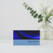 Blue Schlicht Modern Consultant Business Card Visitenkarte (Stehend Vorderseite)