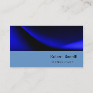 Blue Schlicht Modern Consultant Business Card Visitenkarte