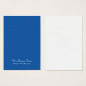 Blue Schlicht Simple Custom Earring Card (Vorne & Hinten)