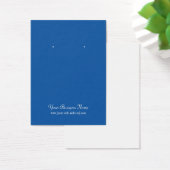 Blue Schlicht Simple Custom Earring Card (Schreibtisch)