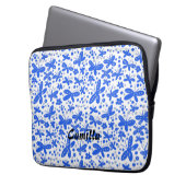 Blue Schmetterflies iPhone-Brieftasche Laptopschutzhülle (Vorderseite Links)