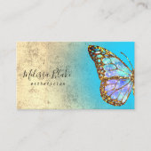 Blue Schmetterling Logo Visitenkarte (Vorderseite)