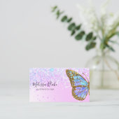 Blue-Schmetterling-Visitenkarte Visitenkarte (Stehend Vorderseite)