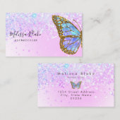 Blue-Schmetterling-Visitenkarte Visitenkarte (Vorne/Hinten)