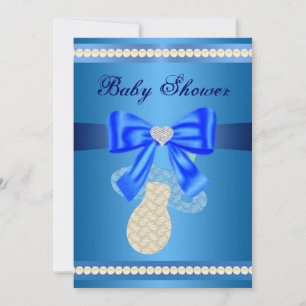 Blue Schnuller Baby Dusche Einladung
