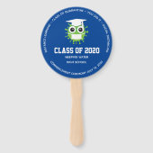 Blue School Colors, 2020 Personalisierter Abschlus Fächer (Vorderseite)