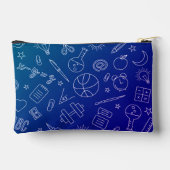 Blue School Elemente Bleistift-Gehäuse/Tasche Zubehörtasche (Rückseite)