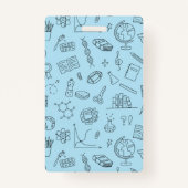 Blue School Icons Homeschool Student ID Abzeichen Ausweis (Rückseite)