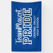 Blue School Pride Mascot Name Banner (Vertikal)