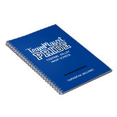 Blue School Pride Mascot Name Notebook Notizblock (Rechte Seite)
