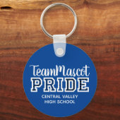Blue School Pride Mascot Name Schlüsselanhänger (Vorderseite)
