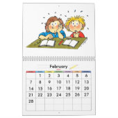 Blue School Year Calendar for Kids Kalender (Feb 2027)