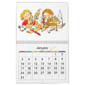 Blue School Year Calendar for Kids Kalender (Jan 2027)