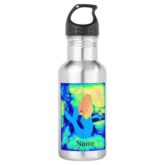 Blue-Schwanz Mermaid Design Skin für iPod touch 4G Edelstahlflasche (Vorderseite)