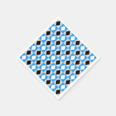 Blue Schwarz-weiß Geometric Rhombus Diamond Serviette (Ecke)