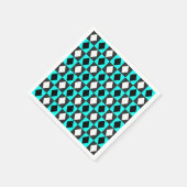 Blue Schwarz-weiß Geometric Rhombus Diamond Serviette (Ecke)