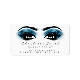 Blue Schwarz-weiß Makeup Lashes Stylst Beauty UAWG Adressaufkleber