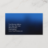Blue Schwarz-weiß Monogram Business Card Visitenkarte (Rückseite)