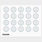 Blue Schwarz-weiß Polka Dot Candy Buffet Stickers (Blatt)