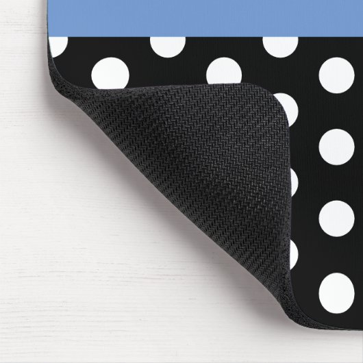 Blue Schwarz-weiß Polka Dot Monogram Mouse Pad Mousepad (Ecke)