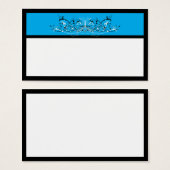 Blue Schwarz-weiß Scrolls Fvor Cards (Vorne & Hinten)