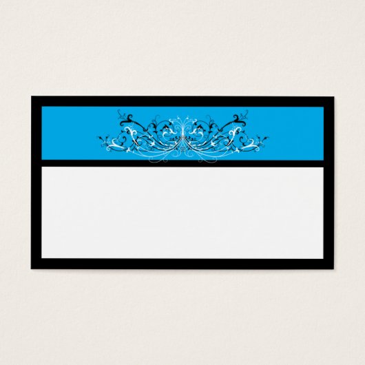 Blue Schwarz-weiß Scrolls Fvor Cards (Vorderseite)