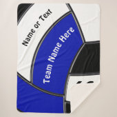 Blue Schwarz-weiß Senior Night Gifts für Volleybal Sherpadecke (Vorderseite)