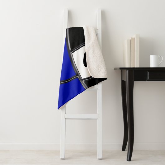 Blue Schwarz-weiß Senior Night Gifts für Volleybal Sherpadecke (Beispiel)