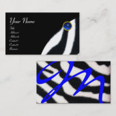 BLUE SCHWARZ-WEISS ZEBRA FUR MONOGRAM, Saphir Visitenkarte (Vorne/Hinten)