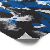 bLUE, SCHWARZE ABSTRAKTE POSTER IDEAL FÜR STUDIO O (Ecke)