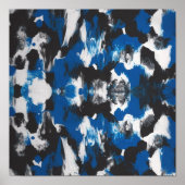 bLUE, SCHWARZE ABSTRAKTE POSTER IDEAL FÜR STUDIO O (Vorne)