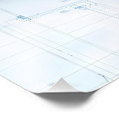 Blue Sci-Fi Space Base Fotodruck (Ecke)