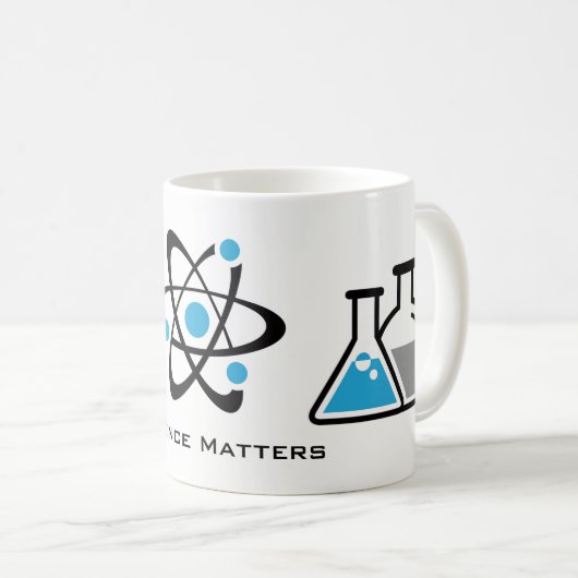 Blue Science Materie Design Tasse (VorderseiteRechts)