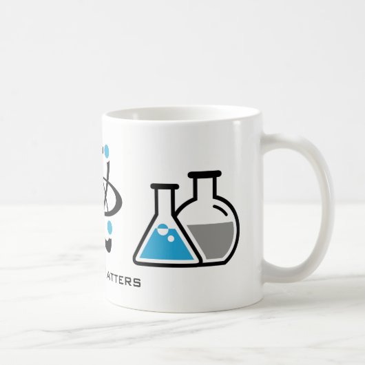 Blue Science Materie Design Tasse (Rechts)