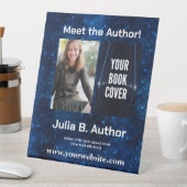 Blue SciFi Author Book Signing oder Book Launch Sockelschild (In Situ)