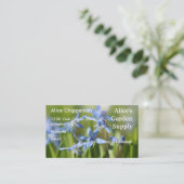 Blue Scilla Business Card Visitenkarte (Stehend Vorderseite)