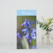 Blue Scilla siberica (Wood Squill) Blume Dankeskarte (Stehend Vorderseite)