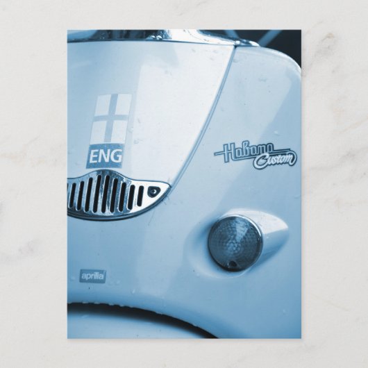 Blue Scooter Postkarte (Vorderseite)